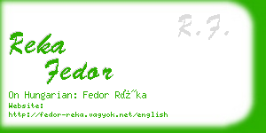 reka fedor business card